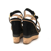 Prada Black Suede Wedges koop veilig online aan de beste prijs