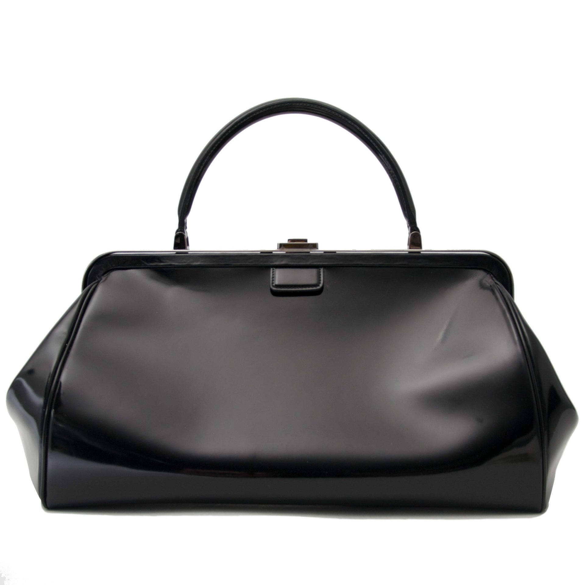Prada Black Patent Bowling Bag Buy authentic designer Prada secondhand bags at Labellov at the best price. Safe and secure shopping. Koop tweedehands authentieke Prada tassen bij designer webwinkel labellov.
