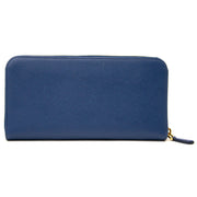 shop safe online secondhand Prada Petrol Blue Zip-Around Wallet