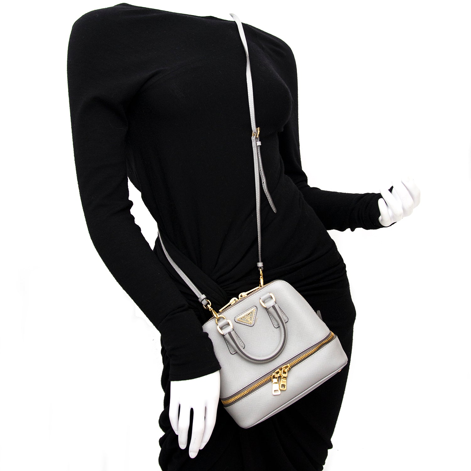 shop safe online secondhand Prada Mini Saffiano Promenade Bag