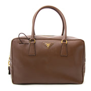 Secondhand Prada Cacao Saffiano Lux Shoulder Bag for sale online