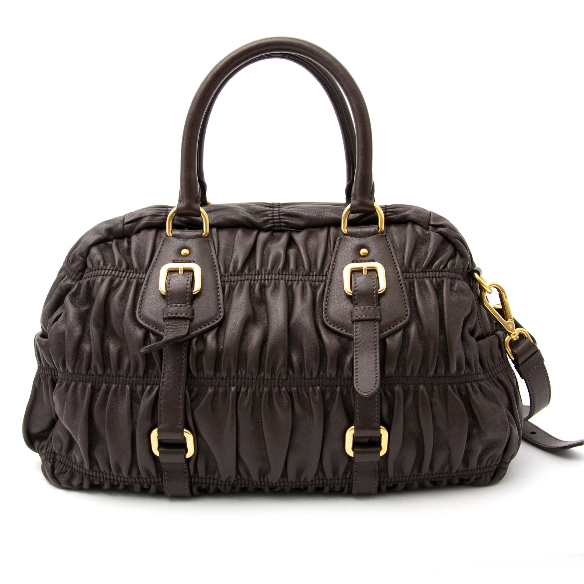 Are you looking for an authentic Prada Brown Matelasse Leather Bag?