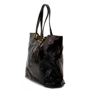 Prada Dark Brown Patent Leather Tote Bag now for sale at labellov antwerp for the best price