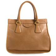 prada cognac leather tote now for sale at labellov