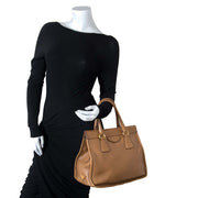 prada cognac leather tote now for sale at labellov