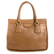 prada cognac leather tote now for sale at labellov