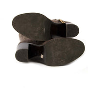 Prada Grey Suede Buckle Detail Boots achetez secur en ligne
