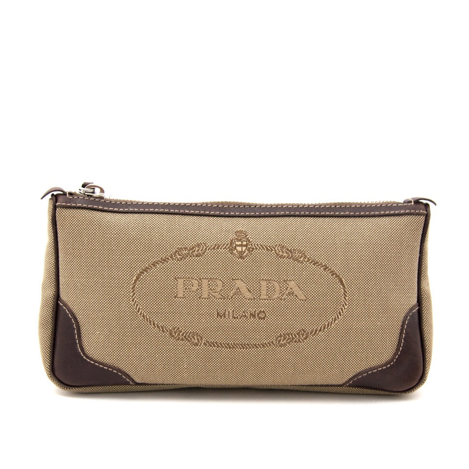 Prada Canvas Cosmetic Pouch Safe and secure online shopping. Koop authentieke tweedehandsmerken tegen de juiste prijs op LabelLOV handbag Buy authentic secondhand