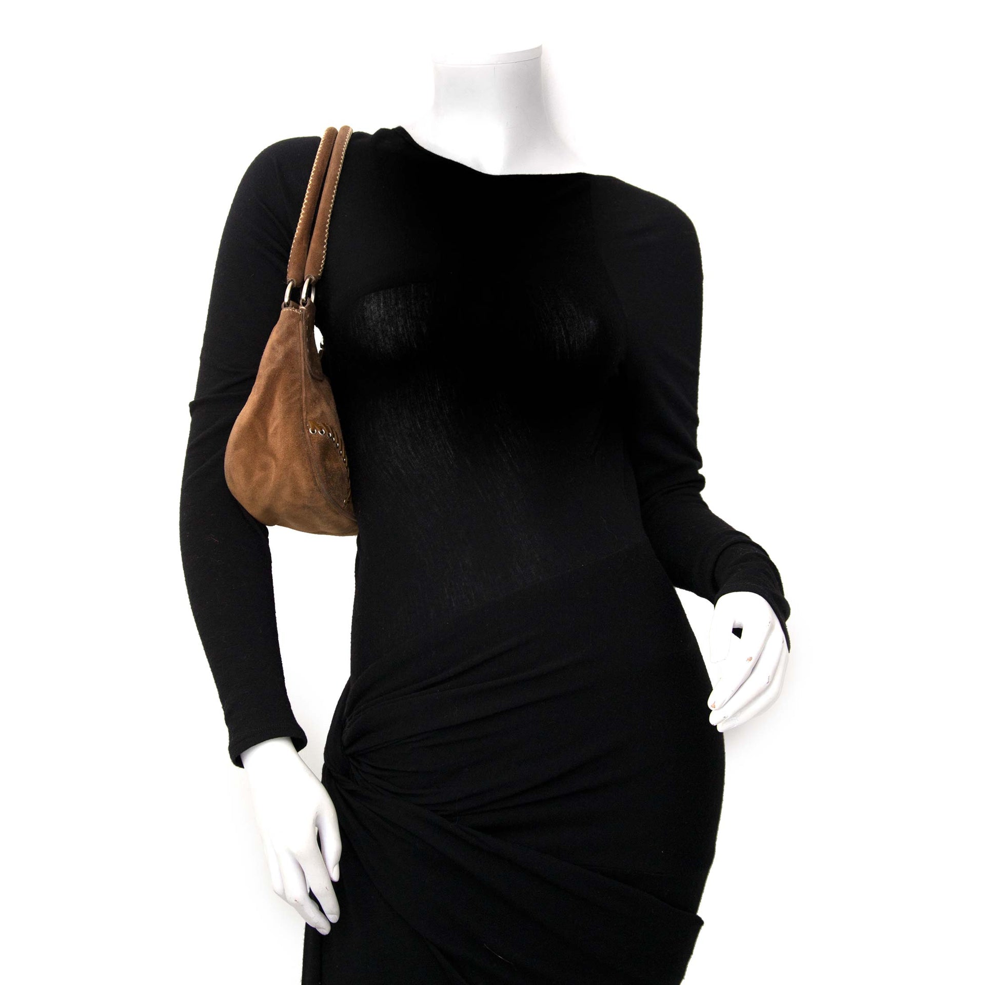 Prada Brown Daim Shoulder Bag
