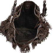 prada brown fringe leather bag now for sale at labellov vintage fashion webshop belgium
