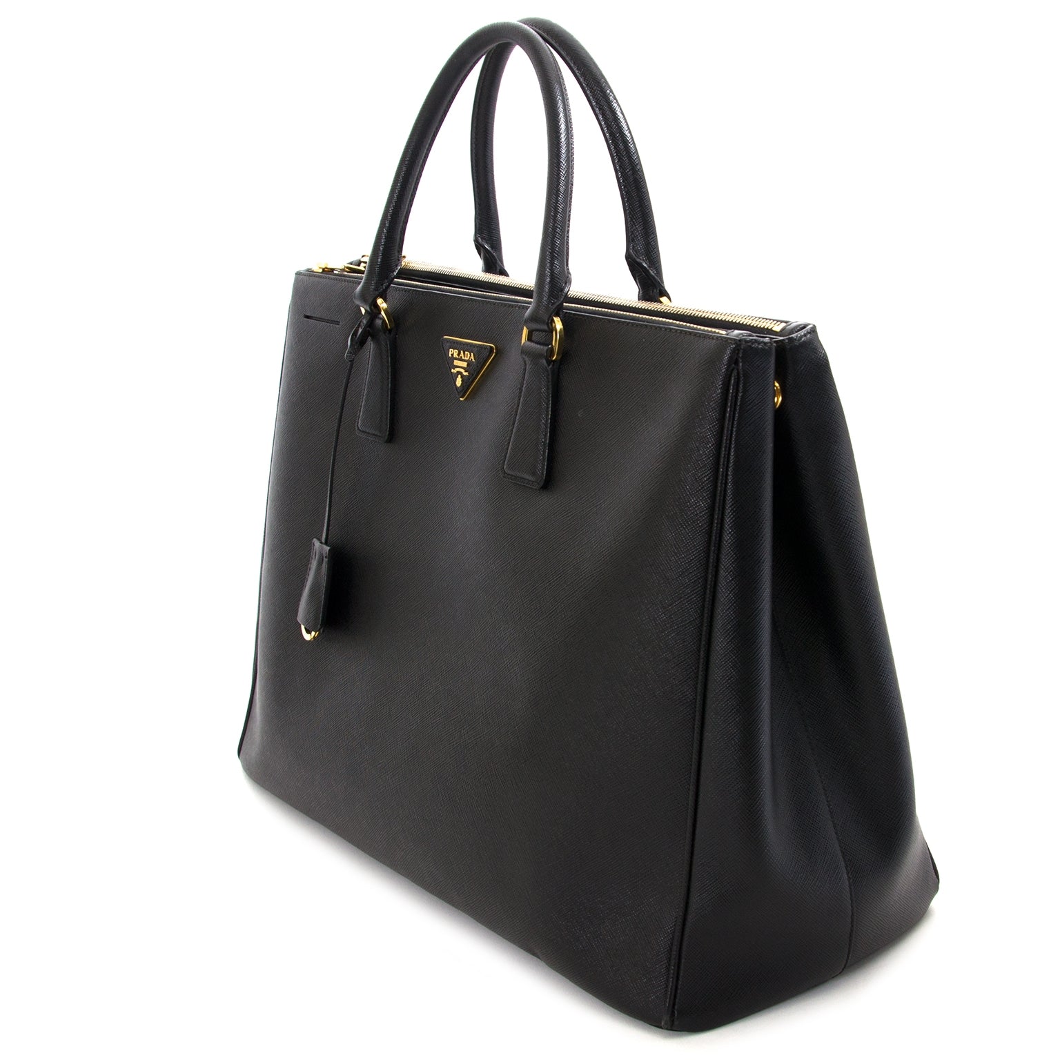 authentieke tweedehands Prada Black Galleria bag koop nu veilig en online bij labellov.com