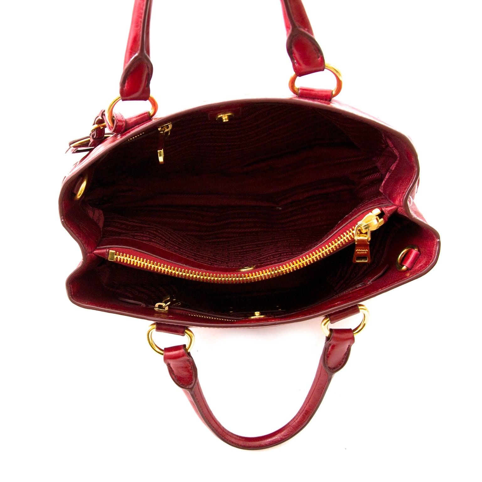 Prada red bag for sale at Labellov vintage fashion webshop