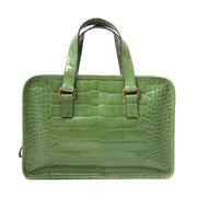 Prada Grüne St. Coco Bauletto Handtasche aus Leder und mit Krokorelief heute online auf labellov.com gegen den besten Preis.