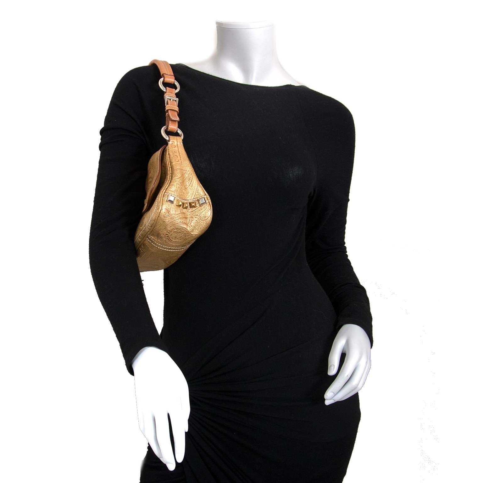 prada metallic baroque shoulder bag now for sale at labellov vintage fashion webshop belgium