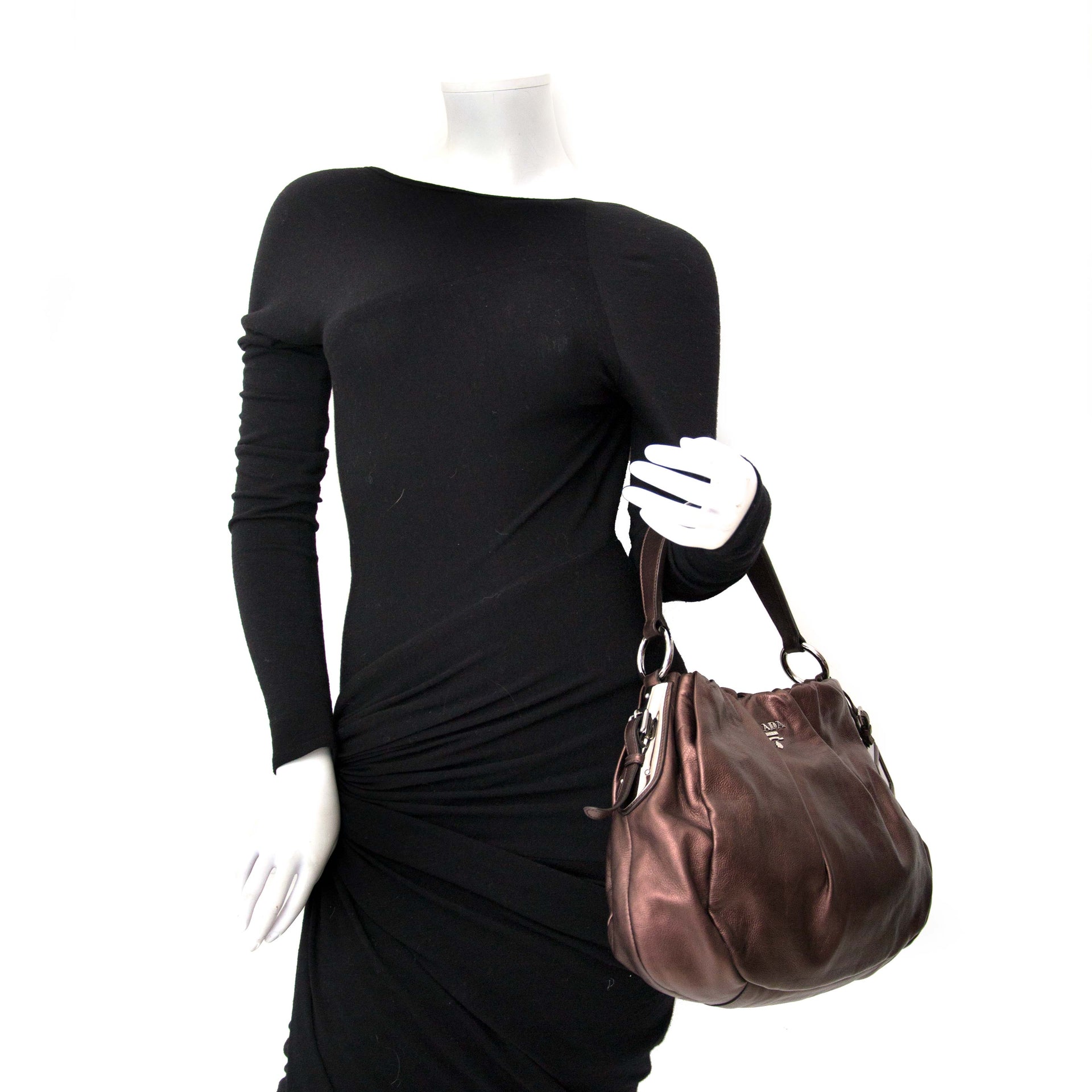Are you looking for an authentic Prada Metallic Purple Shoulder Bag?