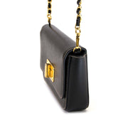 prada saffiano vernis mini chain bag now for sale at labellov vintage fashion webshop belgium