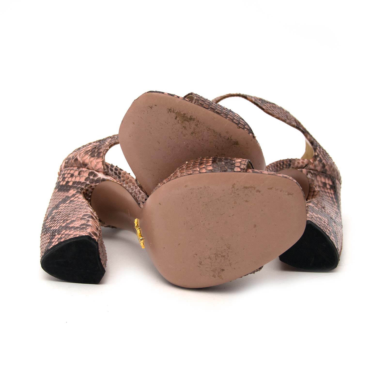 Prada Rose Python Sandals for sale online