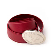 Prada Red Saffiano Leather Belt