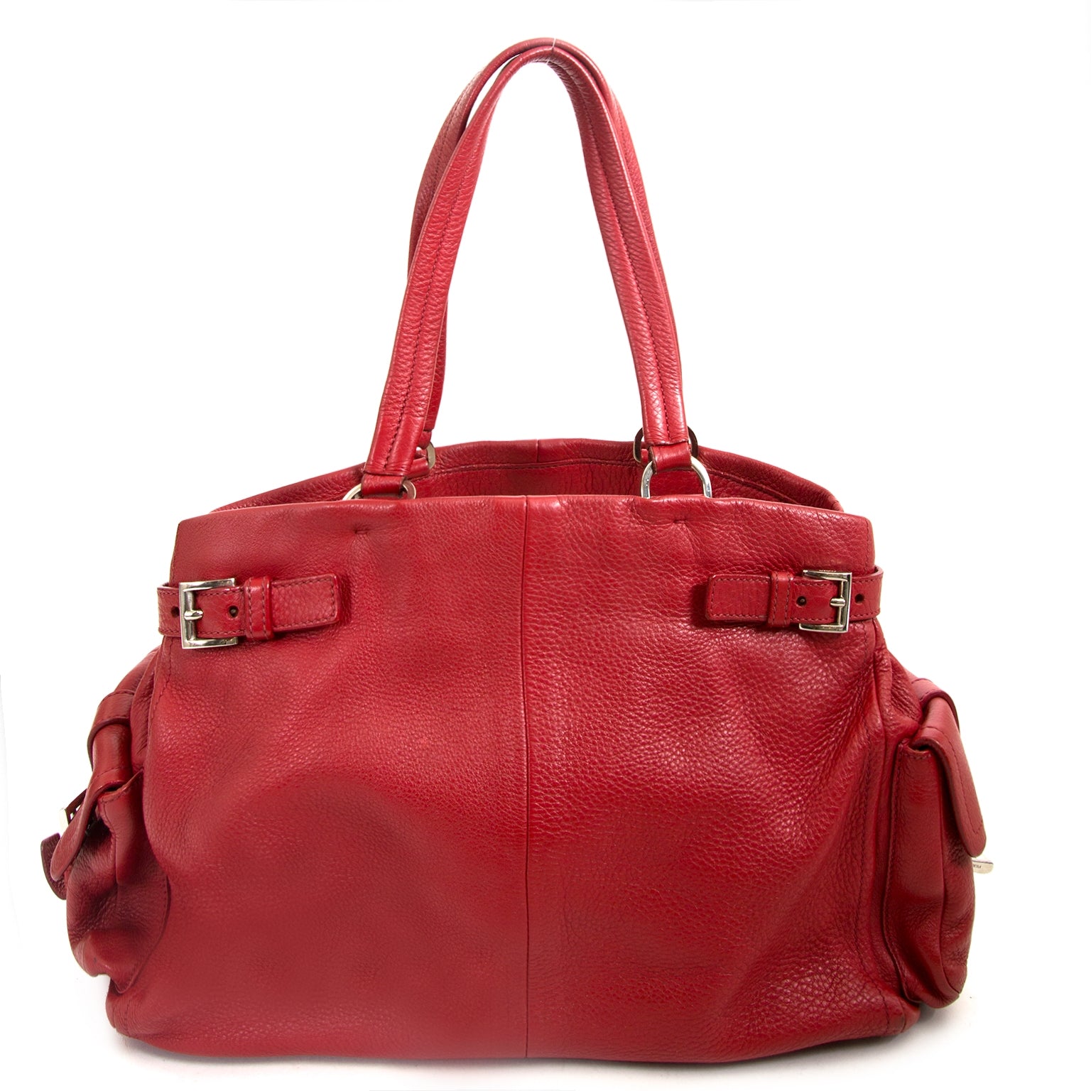 prada rode lederen tas nu te koop bij labellov vintage mode webshop belgië