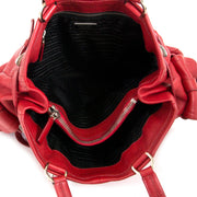 prada red leather tote bag now for sale at labellov vintage fashion webshop belgium