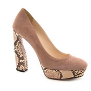 Prada Suede and Reptile Platform Pumps for sale in Antwerp LabelLov Belgium, the best designer vintage webshop in the world.