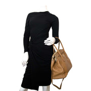 achetez Prada Camel Saffiano Leather Bowling Bag et payez secure on linge