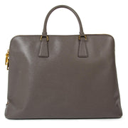prada grey saffiano lux bauletto bag now for sale at labellov vintage fashion webshop belgium