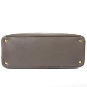 prada grey saffiano lux bauletto bag now for sale at labellov vintage fashion webshop belgium