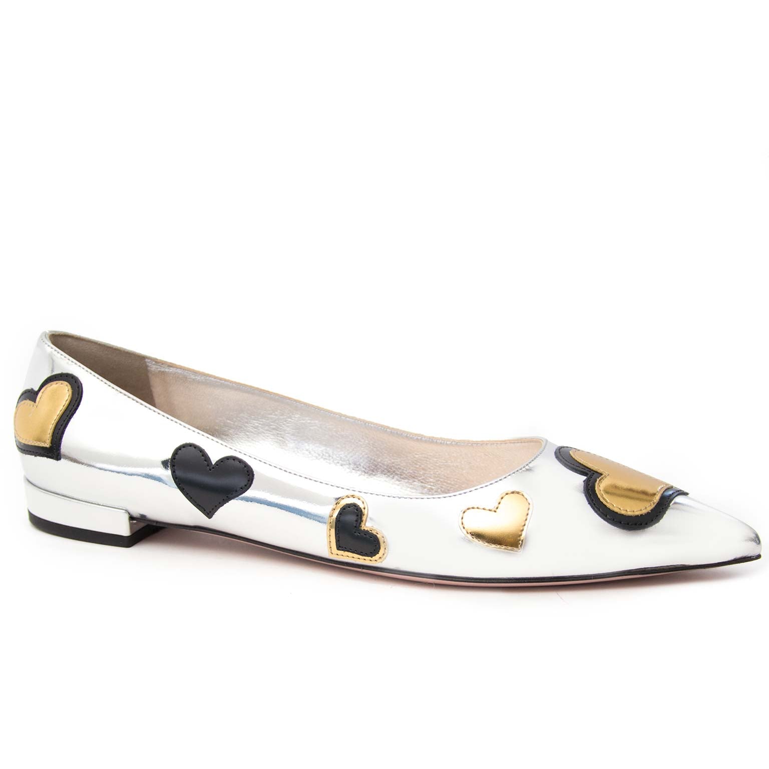 shop safe online your secondhand Prada Silver Point Toe Slip Ons - eu 39,5