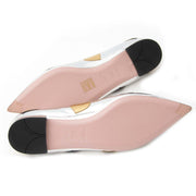 acheter en ligne pour le meilleur prix Prada Silver Point Toe Slip Ons - eu 39,5