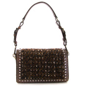 prada brown tweed shoulder bag now for sale at labellov vintage fashion webshop belgium