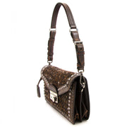 prada brown tweed shoulder bag now for sale at labellov vintage fashion webshop belgium