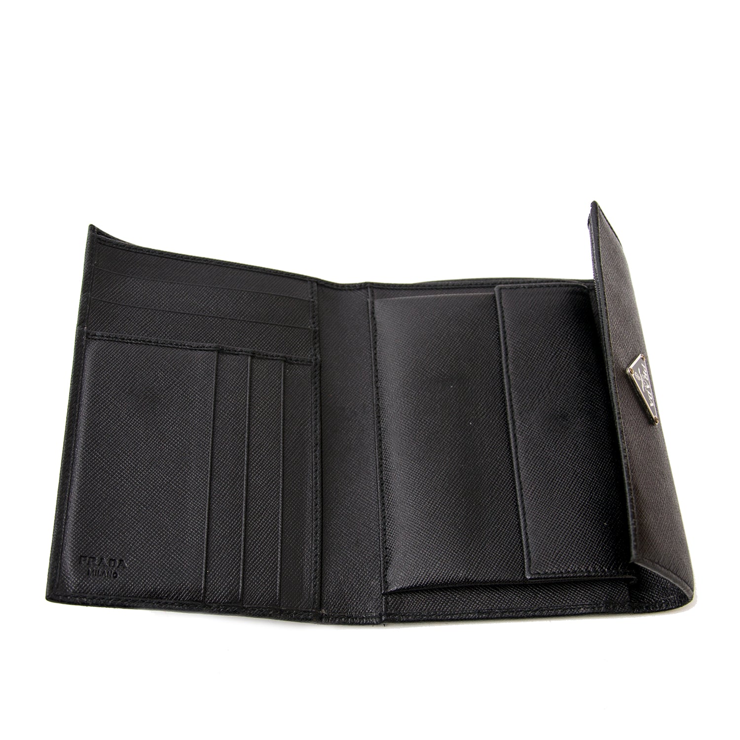 Looking for a designer wallet? Prada Black Leather Wallet for the best price.