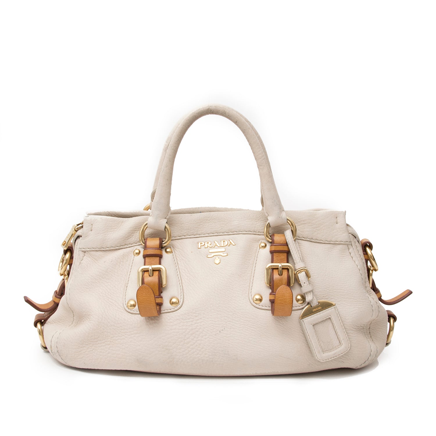 Vintage Prada cream satchel bag for the best price at Labellov webshop. Safe and secure online shopping with 100% authenticity. Vintage Prada cream satchel sac à main pour le meilleur prix.