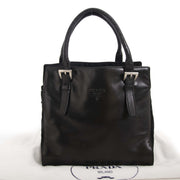 Prada Vintage Black Leather Bag now for sale at labellov vintage fashion webshop belgium