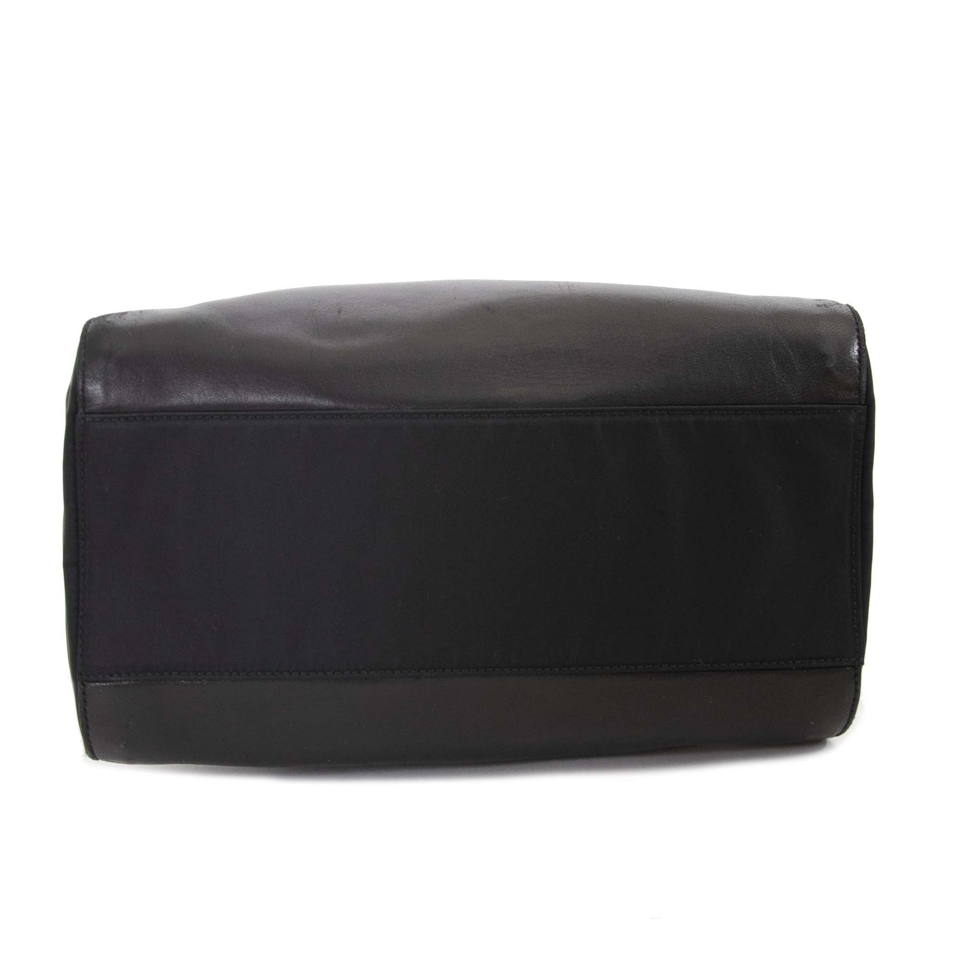 Prada Vintage Black Leather Bag now for sale at labellov vintage fashion webshop belgium
