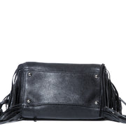 shop safe online secondhand Prada Black Twin Pocket Fringe Tote Bag