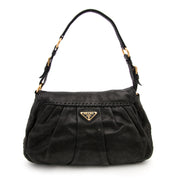 Prada black leather satchel bag aankoop aan de beste prijs