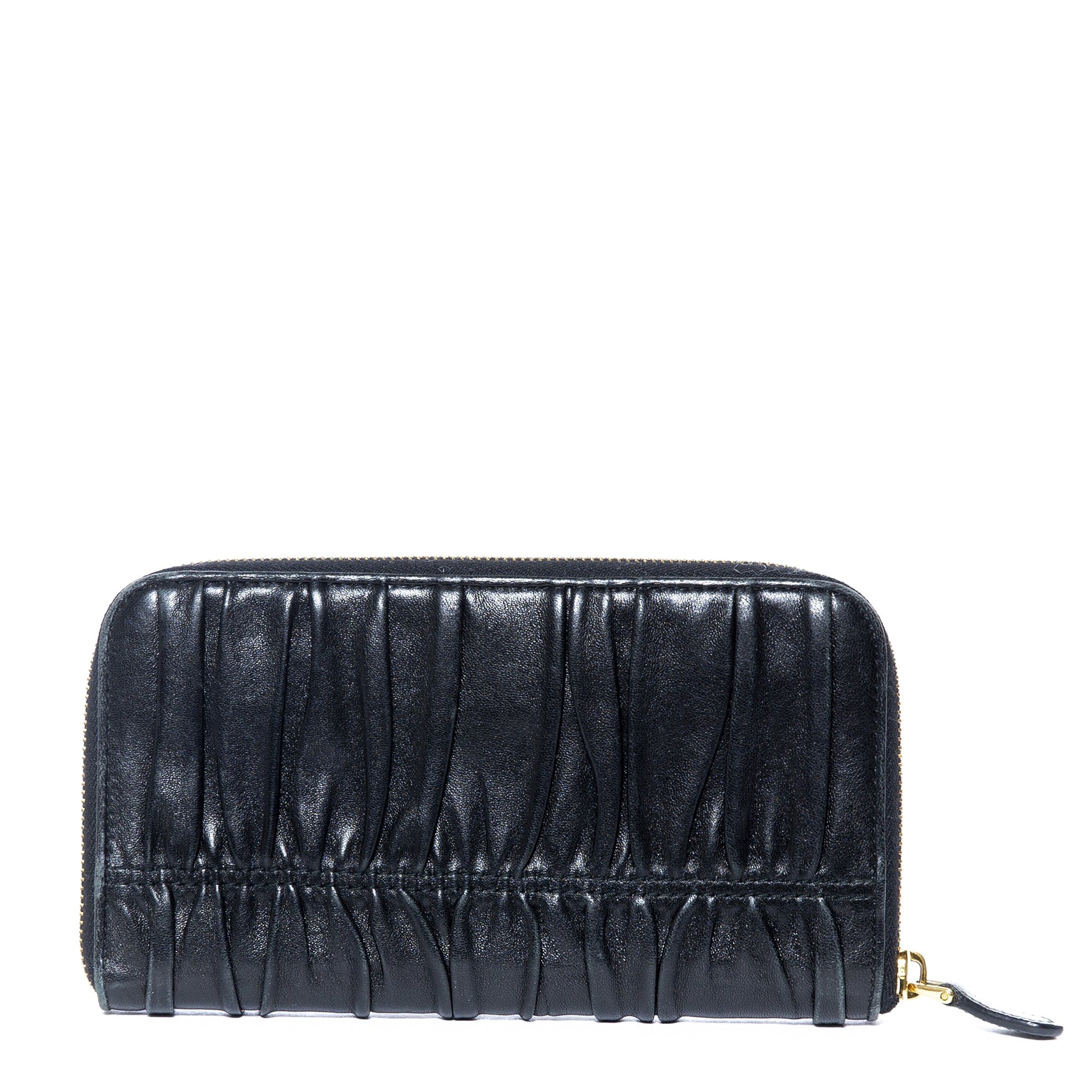 prada matelassé black wallet now for sale at labellov vintage fashion webshop belgium