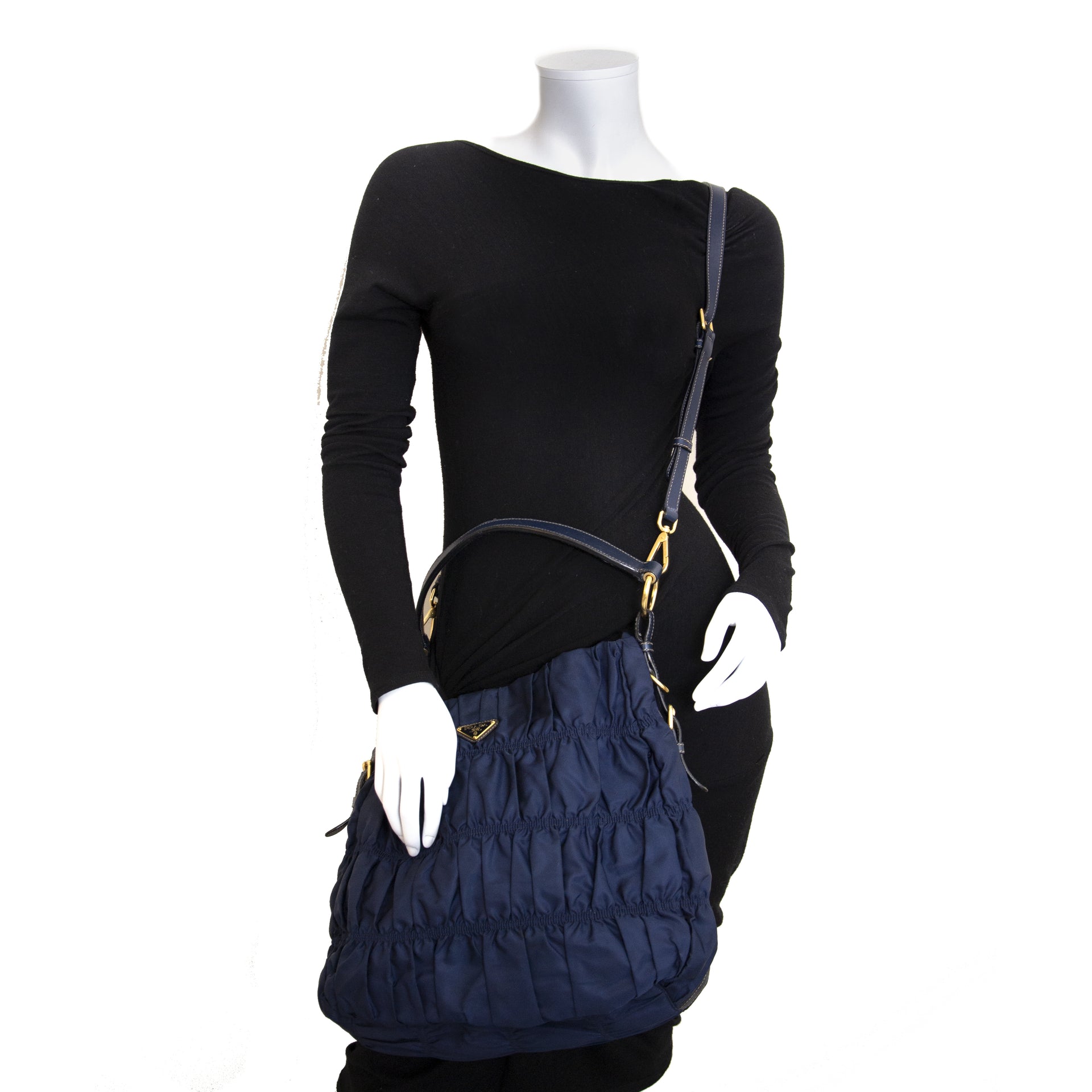 Authentieke tweedehands Authentic second hand Prada Quilted Nylon Tote Bag buy online at webshop LabelLOV koop online bij webwinkel LabelLOV