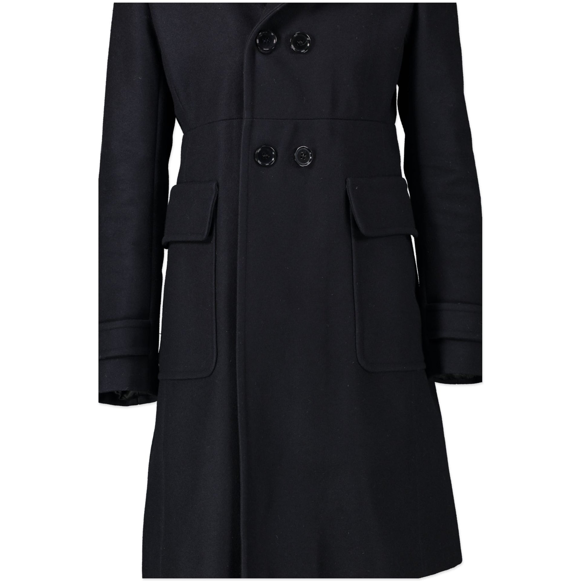 Prada Wool Coat Faux Fur Lining - IT Size 40