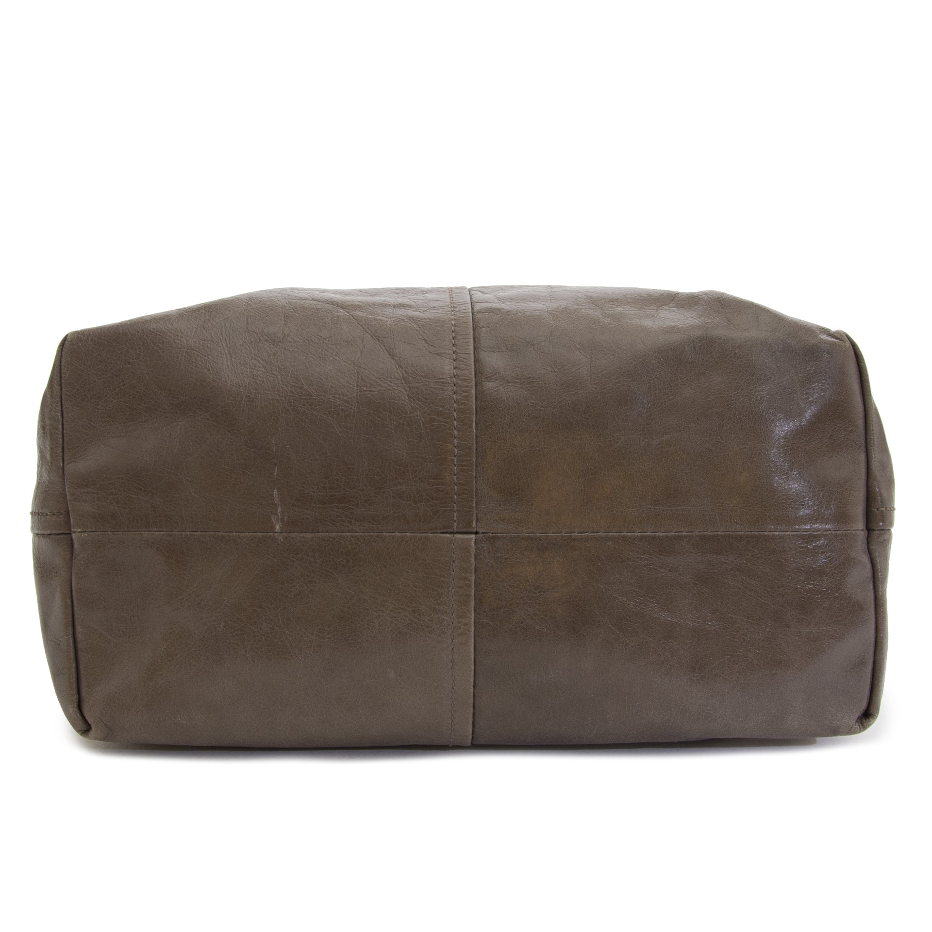 Prada Taupe Shoulder Bag now for sale at labellov vintage fashion webshop belgium