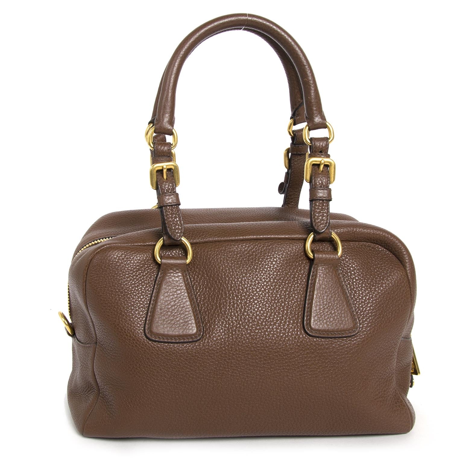 Prada Brown Leather Top Handle Bag achetez