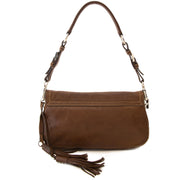 Prada Brown Leather Pochette Bag