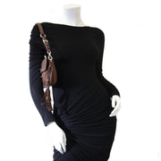 Prada Brown Leather Pochette Bag for the best price available at Labellov secondhand luxury