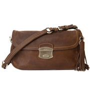 Prada Brown Leather Pochette Bag