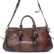 Prada Brown Leather Bowler Bag