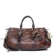 Prada Brown Leather Bowler Bag