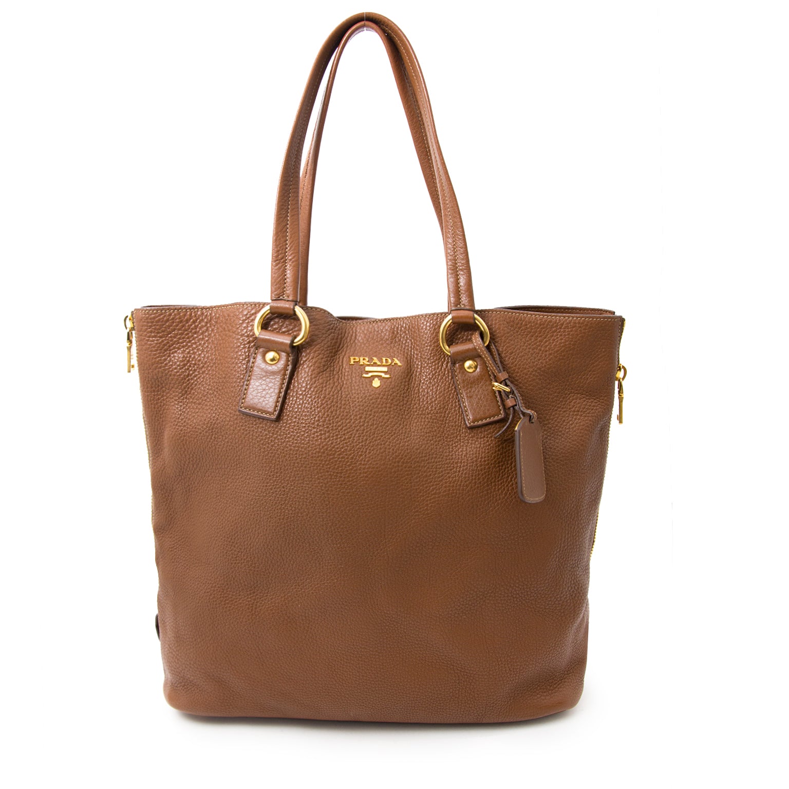 koop veilig online aan de beste prijs jou tweedehands Prada Chocolat Brown Tote Bag