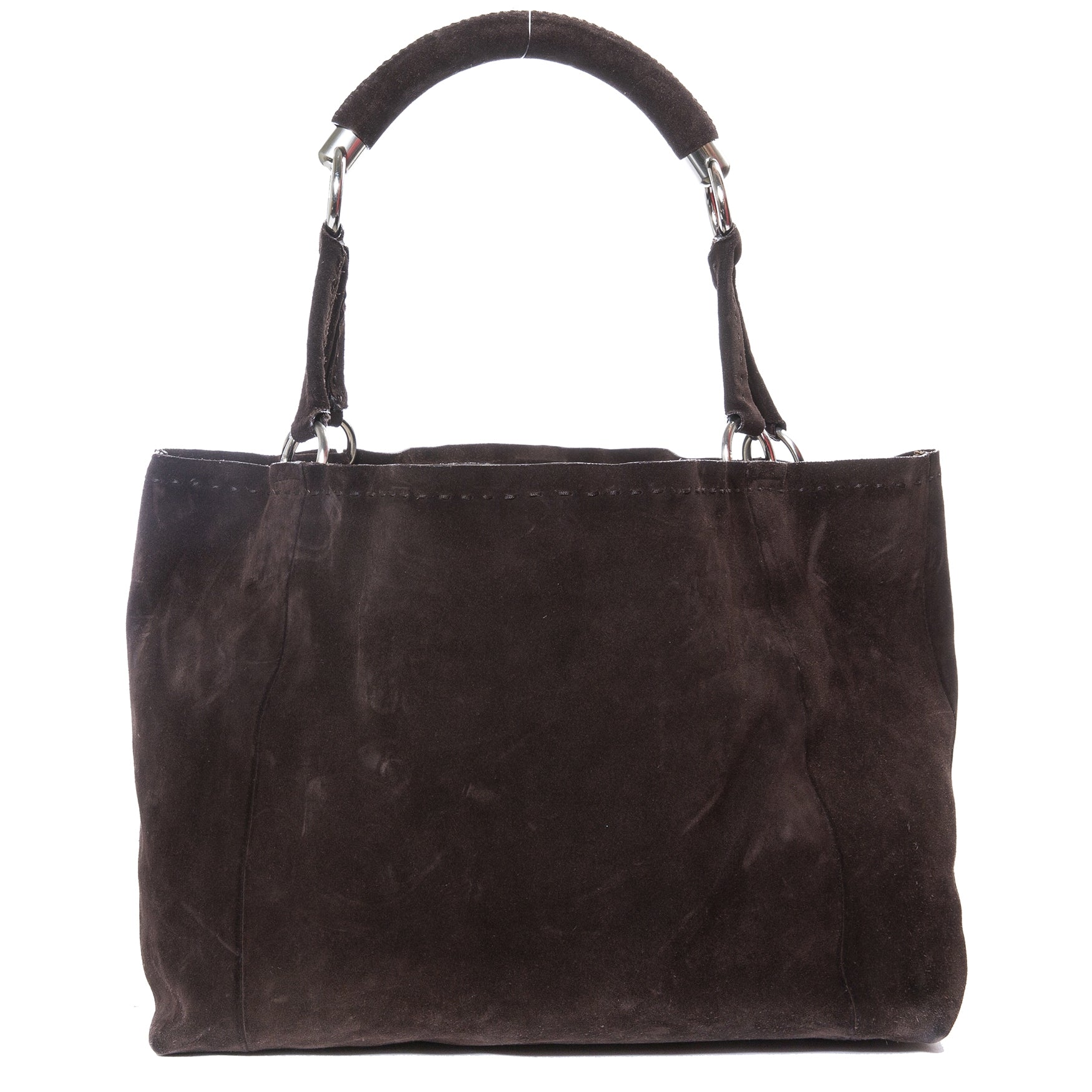 Prada Brown Suede Shopper
